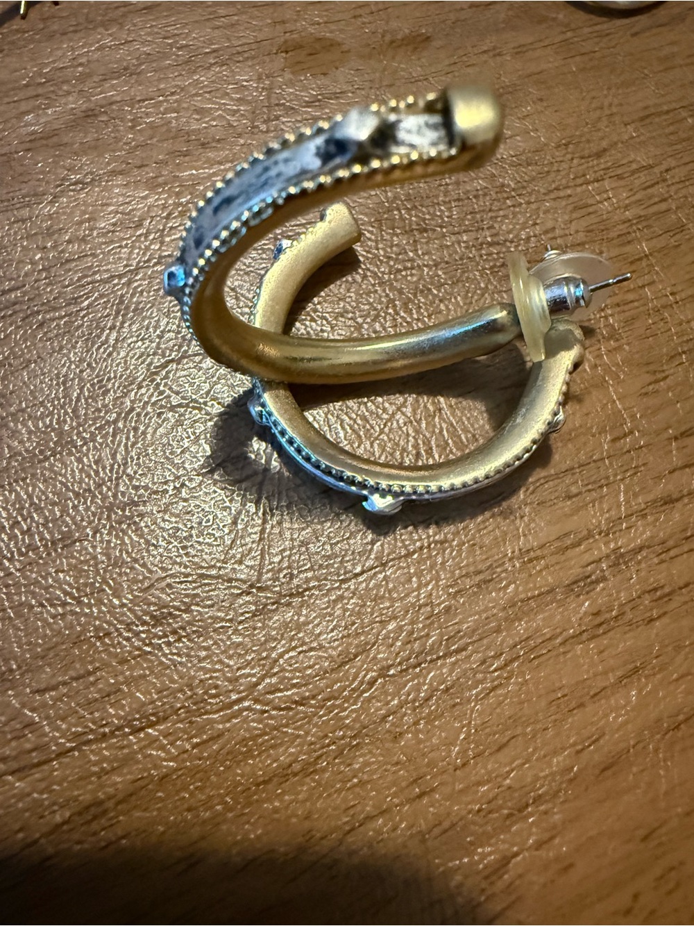 Gold-Tone Textured Hoop Earrings - Women Jewelry